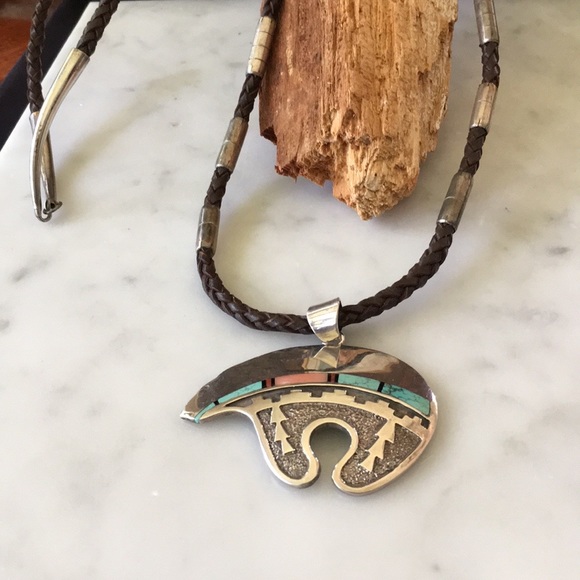 Sold Vintage Navajo Richard Begay Bear Pendant - Picture 5 of 11